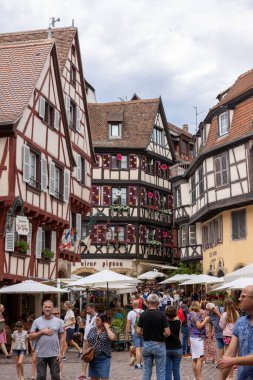 Colmar, Fransa 15 Ağustos 2023: Fransa 'nın eski Colmar kasabası