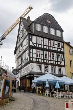 Wetzlar, Germany September 13, 2024: old shopping street of Wetzlar on the Lahn with shops in autumn clipart