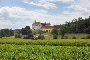 Mochental Castle near Ehingen on the Swabian Alb in summer clipart