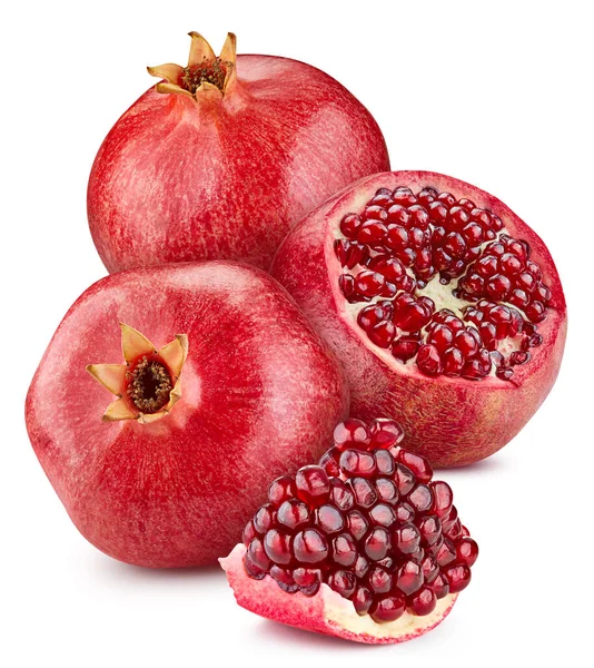 Pomegranate Fruit Pomegranate Isolated White Background Pomegranate Clipping Path — Stockfoto