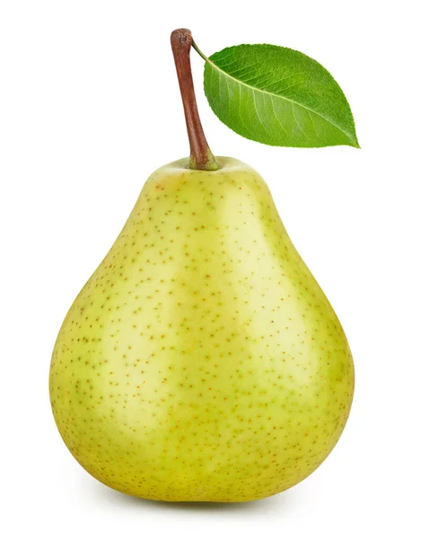 Päron Frukt Isolerad Vit Bakgrund Päron Med Klippbana Päron Makro — Stockfoto