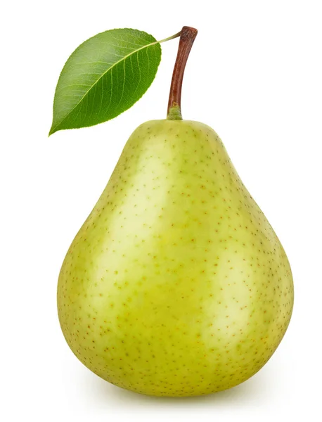 Päron Frukt Isolerad Vit Bakgrund Päron Med Klippbana Päron Makro — Stockfoto