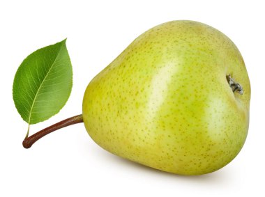 Beyaz arka planda organik armut izole edilmiş. Kırpma yolu ile armut tadı