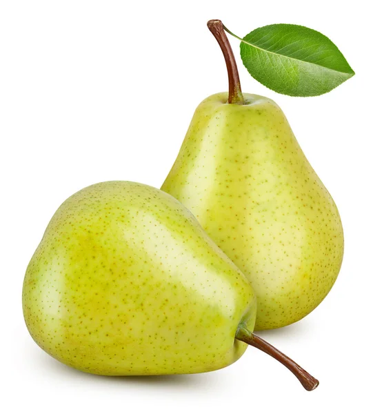Pear Isolated Pear White Full Depth Field Clipping Path — Stock Photo, Image