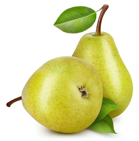 Pear Isolated Pear White Full Depth Field Clipping Path — Stock Photo, Image