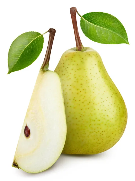 Pear Clipping Path Isolated White Background Full Depth Field — Stock Photo, Image