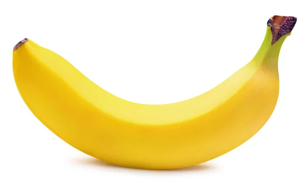 Banán Elszigetelt Fehér Háttérrel Banánvágó Banán Nyírási Útvonallal — Stock Fotó