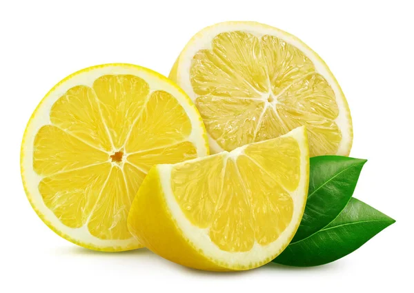 Limão Limão Isolado Sobre Fundo Branco Caminho Corte Limão — Fotografia de Stock