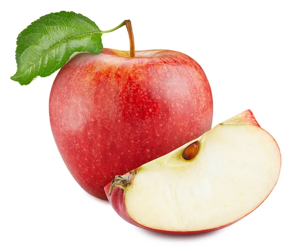 Gyönyörű Vörös Alma Levelekkel Szárán Almát Tervedhez Vörös Alma Nyírási — Stock Fotó