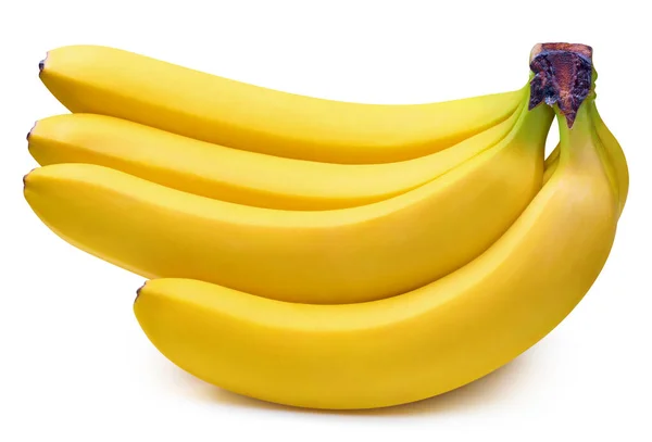 Banángyümölcs Banán Elszigetelt Fehér Háttérrel Banánvágási Útvonal — Stock Fotó