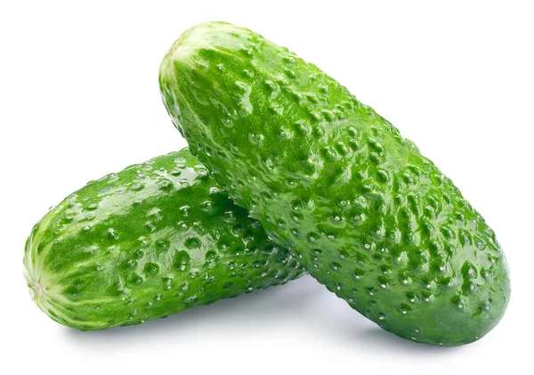 Cucumber Pepino Isolado Sobre Fundo Branco Caminho Recorte Pepino — Fotografia de Stock