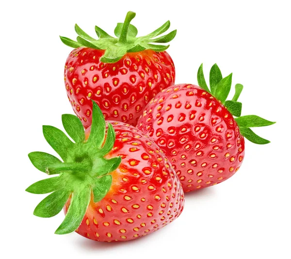 Erdbeere Isoliert Auf Weißem Hintergrund Erdbeere Makrostudio Foto — Stockfoto