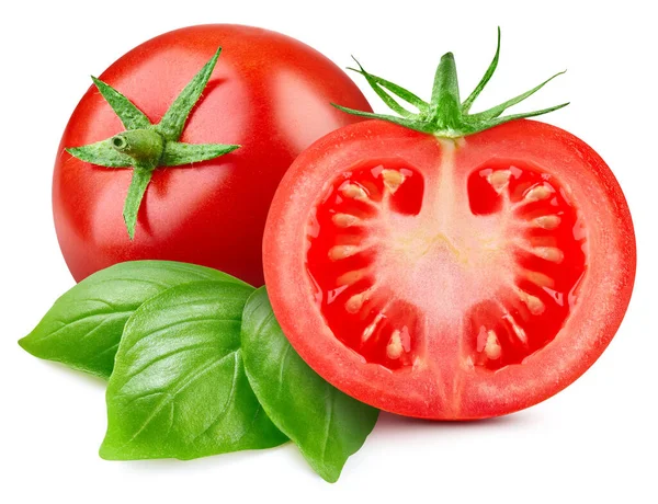Tomate Isoliert Tomate Auf Weiß Volle Tiefenschärfe Mit Schnittpfad — Stockfoto