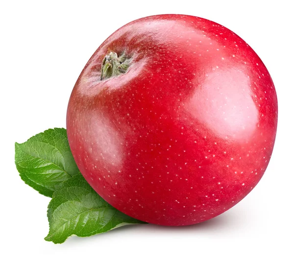 Ώριμα Κόκκινα Μήλα Που Απομονώνονται Λευκό Φόντο Φωτογραφία Apple Macro — Φωτογραφία Αρχείου