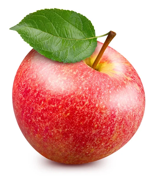 Pommes Rouges Mûres Isolées Sur Fond Blanc Apple Macro Studio — Photo