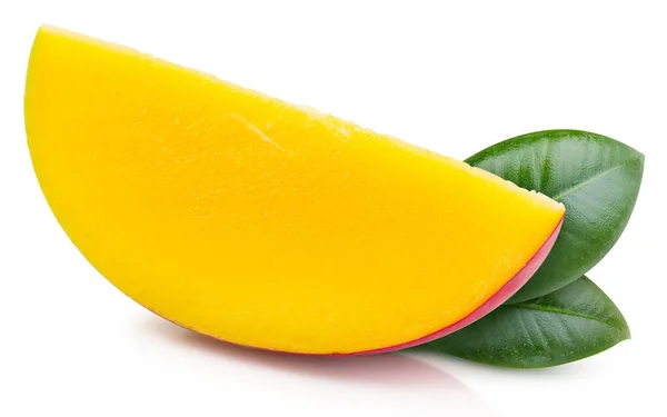 Mangofrüchte Isoliert Auf Weißem Hintergrund Mangoschneidepfad — Stockfoto
