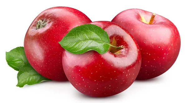 Kırmızı Elma Izole Edildi Beyaz Üzerine Kırmızı Elma Tam Alan — Stok fotoğraf