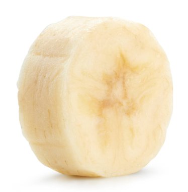 Beyaz arka planda izole edilmiş muz dilimleri. Muz toplama yolu. Kaliteli fotoğraf