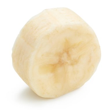 Beyaz arka planda izole edilmiş muz dilimleri. Muz toplama yolu. Kaliteli fotoğraf