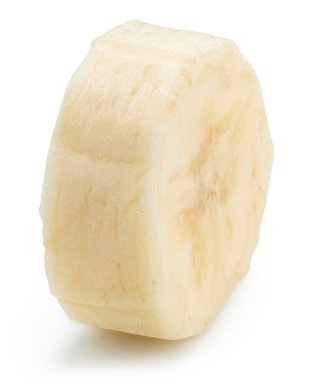 Beyaz arka planda izole edilmiş muz dilimleri. Muz toplama yolu. Kaliteli fotoğraf