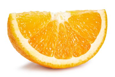 Beyaz arka planda izole edilmiş turuncu meyve dilimleri. Turuncu Kırpma Yolu