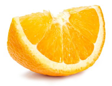 Beyaz arka planda izole edilmiş turuncu meyve dilimleri. Turuncu Kırpma Yolu