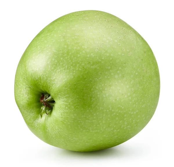 Groene Appels Geïsoleerd Witte Achtergrond Rijp Verse Appels Clipping Pad — Stockfoto