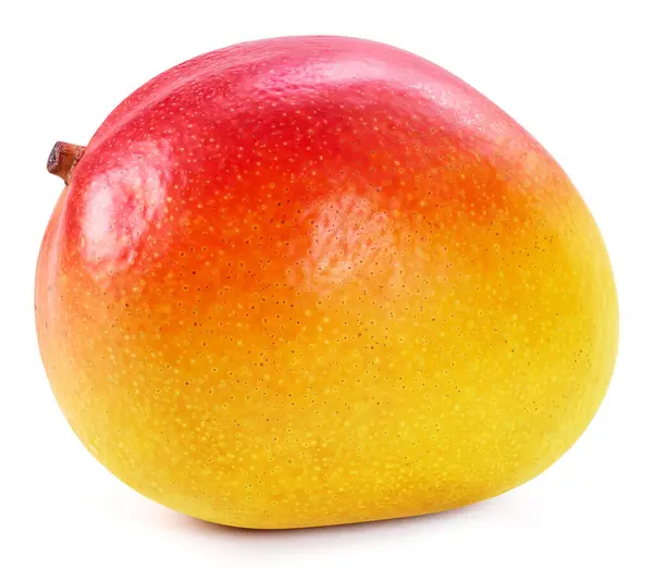 Mango beyaz arka planda izole edilmiş. Olgun mango kırpma yolu.