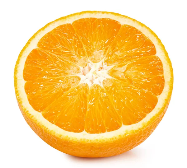 Frutti Arancioni Isolati Fondo Bianco Percorso Ritaglio Arancione Foto Macro — Foto Stock