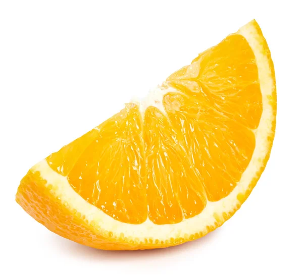 Fetta Frutta Arancione Isolata Fondo Bianco Percorso Ritaglio Arancione Foto — Foto Stock
