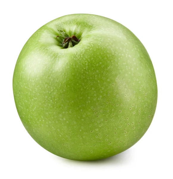 Sappige Verse Appels Knippen Pad Groene Appels Geïsoleerd Witte Achtergrond — Stockfoto