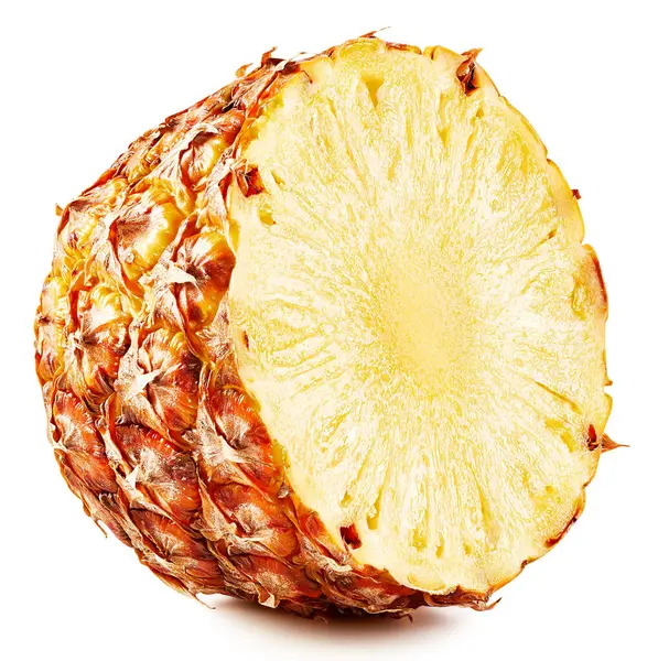 Ananas Isolerad Vit Bakgrund Mogen Ananas Klippning Vägen Den Bästa — Stockfoto