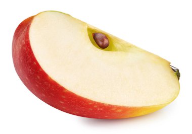 Kırmızı elmalar beyaz arka planda izole edilmiş. Olgun taze elmalar kırpma yolu. Kaliteli makro fotoğraf