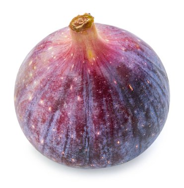 İncir Kırpma Yolu. Olgun incirli makro fotoğraf. Sulu incir meyvesi beyaz arkaplanda izole.