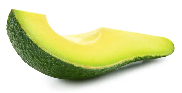 Avocado Half Isolated White Background Ripe Fresh Green Avocado Clipping — Stock Photo, Image