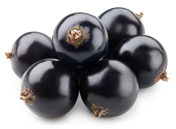 Black Currant Clipping Path Currant Macro Photo Black Currant Isolated — Stock Photo, Image