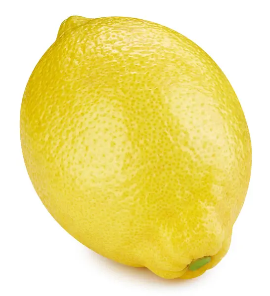 Lemon Isolated White Background Lemon Fruit Clipping Path Lemon Macro — Stock Photo, Image