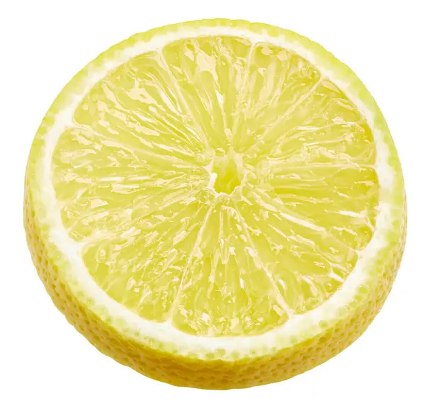 Lemon Slice Isolated White Background Lemon Fruit Clipping Path Quality — Stock Photo, Image