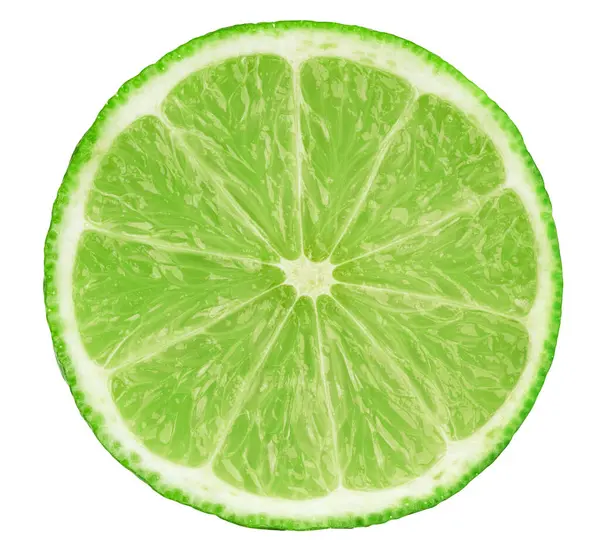 Limes Half Isolated White Background Limes Fruit Clipping Path — Stock Photo, Image