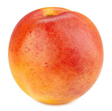 Kayısı beyaz arka planda izole edilmiş. Kayısı meyveli kırpma yolu. Kaliteli makro fotoğraf