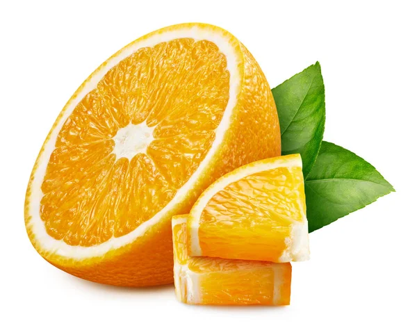 Orange Isolated White Background Ripe Fresh Orange Clipping Path Orange — Stock Photo, Image