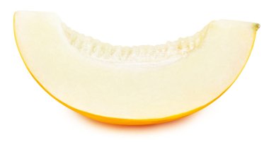 Kavun Kırpma Yolu. Taze kavun beyaz arkaplanda izole edildi