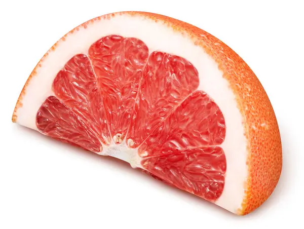 Grapefruit Slice Fruit Grapefruit Isolate White Clipping Path — Stock Photo, Image