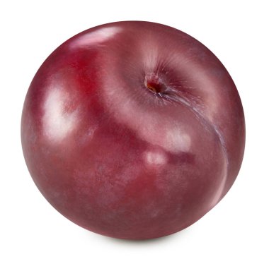 Erik, beyaz arka planda izole edilmiş. Olgun erik kırpma yolu