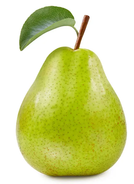 Fresh Pear Half Pear Isolated White Background Pear Clipping Path Stock Picture