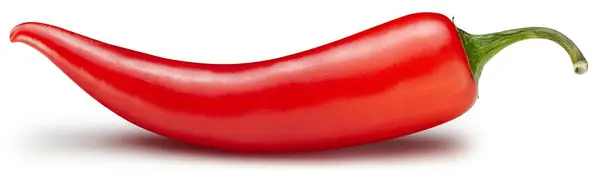 Knippad Geïsoleerde Hete Chili Pepers Pepers Chili Volledige Macro Schieten — Stockfoto