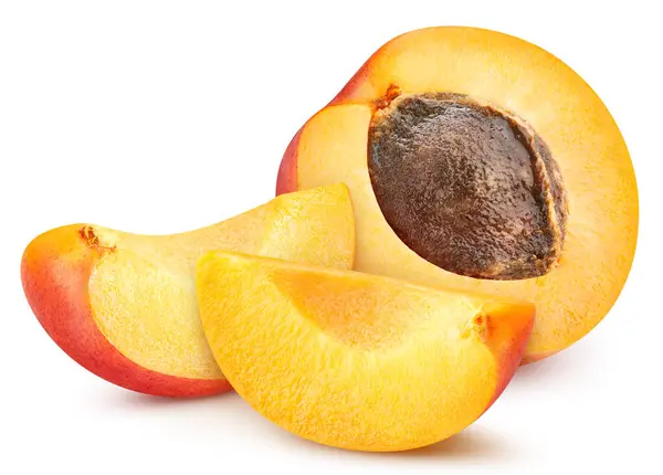 Meruňkové Ovoce Izolované Bílém Pozadí Cesta Ořezávání Meruněk — Stock fotografie