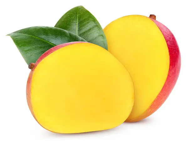 Mango Mango Izolované Bílém Pozadí Mango Oříznutou Cestou Royalty Free Stock Fotografie