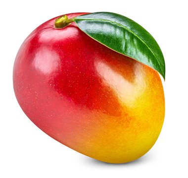 Mango. Beyaz arka planda yalıtılmış mango meyvesi. kırpma yolu ile mango
