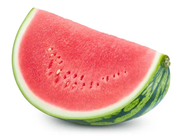 Watermelon Slice Isolated White Background Watermelon Clipping Path Watermelon Fruit Stok Foto